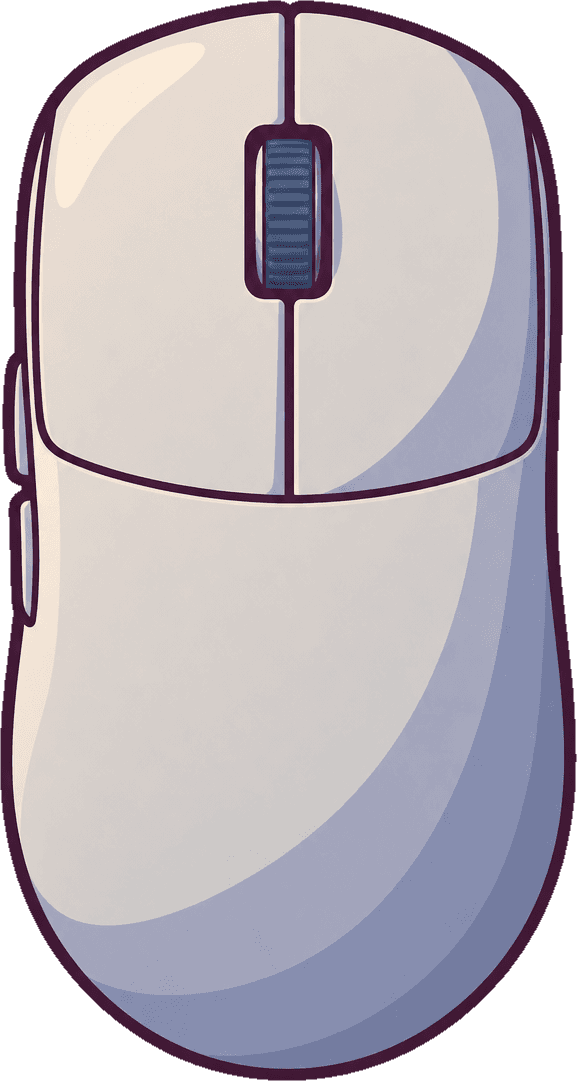 A computer mouse on the desk.