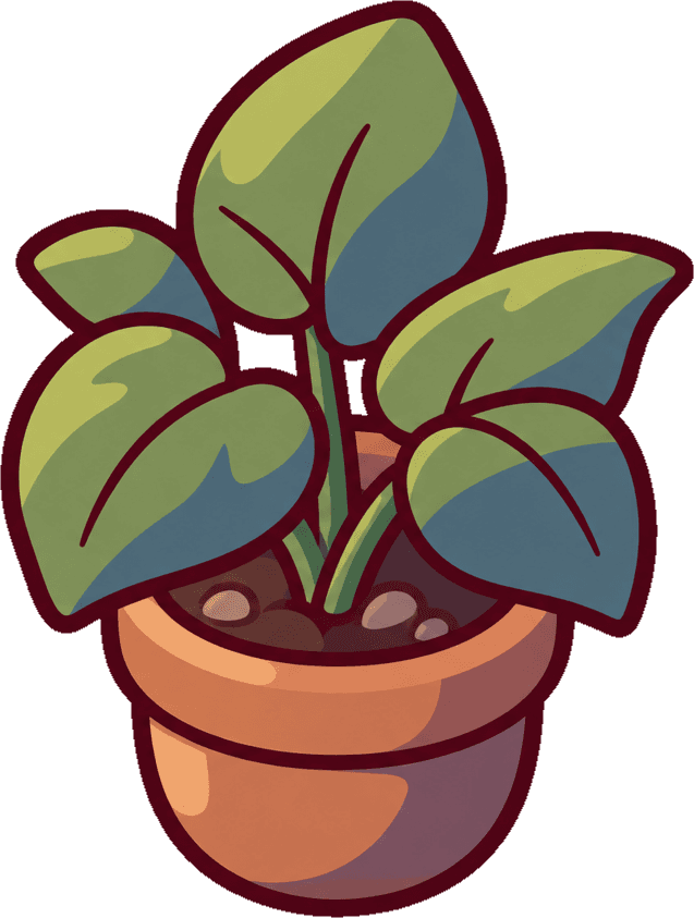 A small succulent on the desk.
