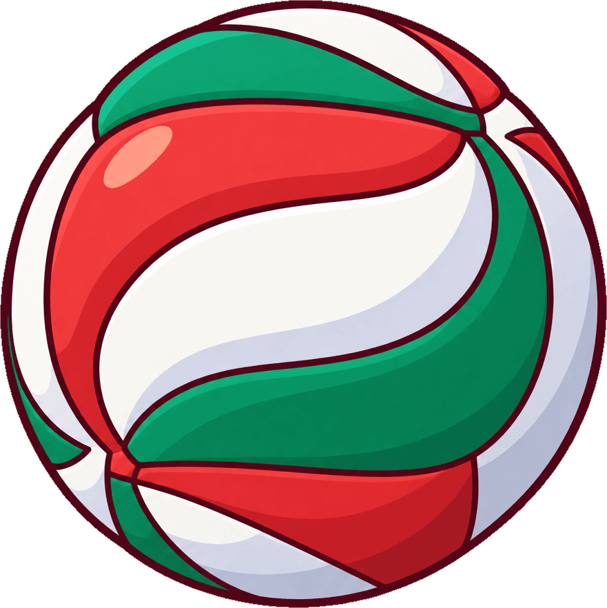A volleyball on the desk.